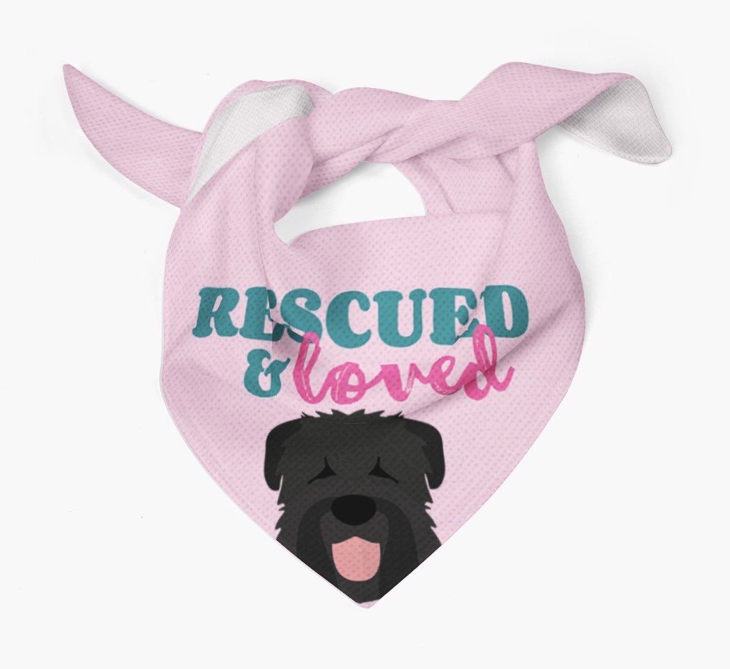 'Rescued and Loved' - Personalised {breedFullName} Bandana