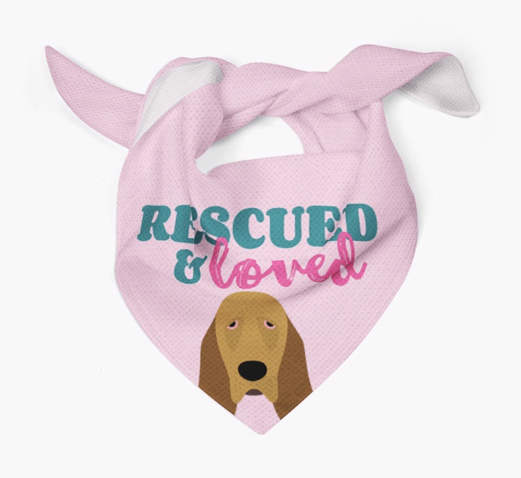 'Rescued and Loved' - Personalised {breedFullName} Bandana