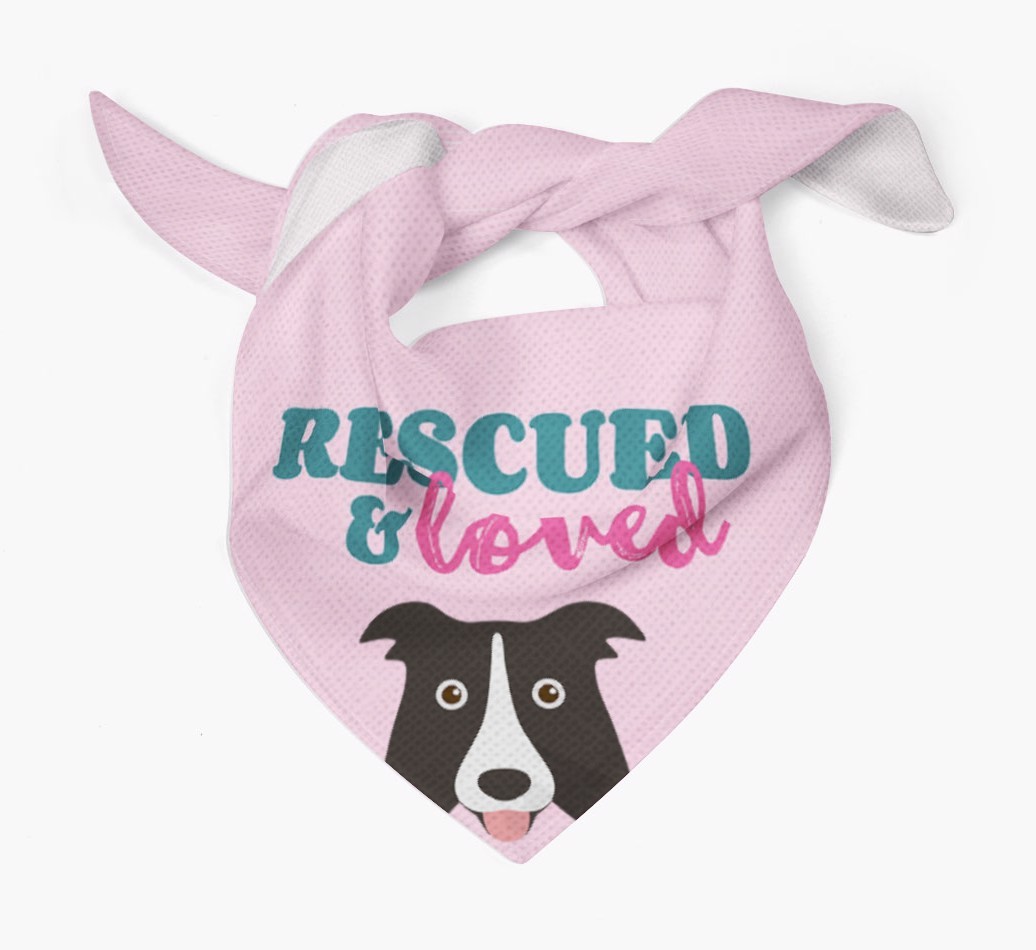 'Rescued and Loved' - Personalized {breedFullName} Bandana