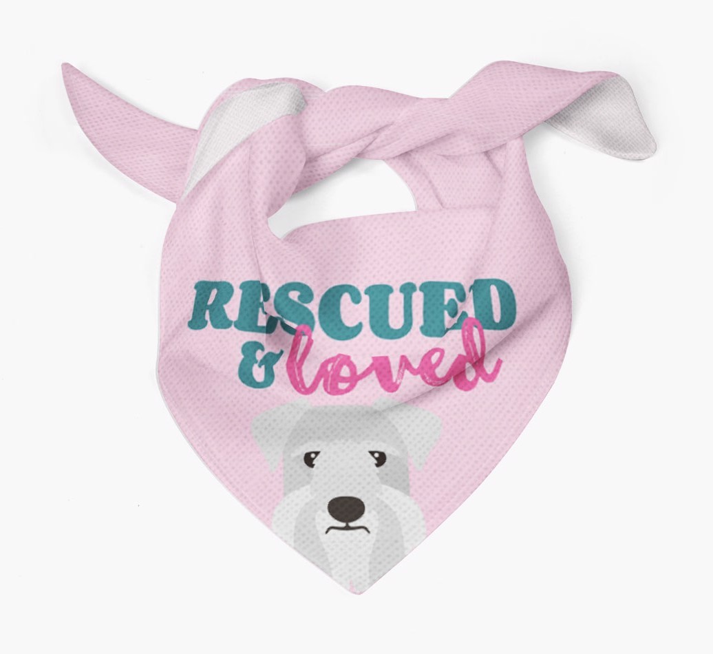 'Rescued and Loved' - Personalised {breedFullName} Bandana