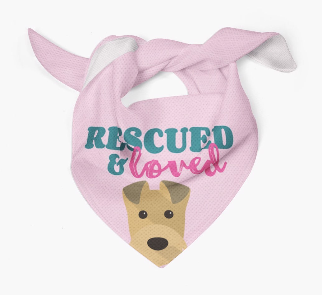 'Rescued and Loved' - Personalised {breedFullName} Bandana