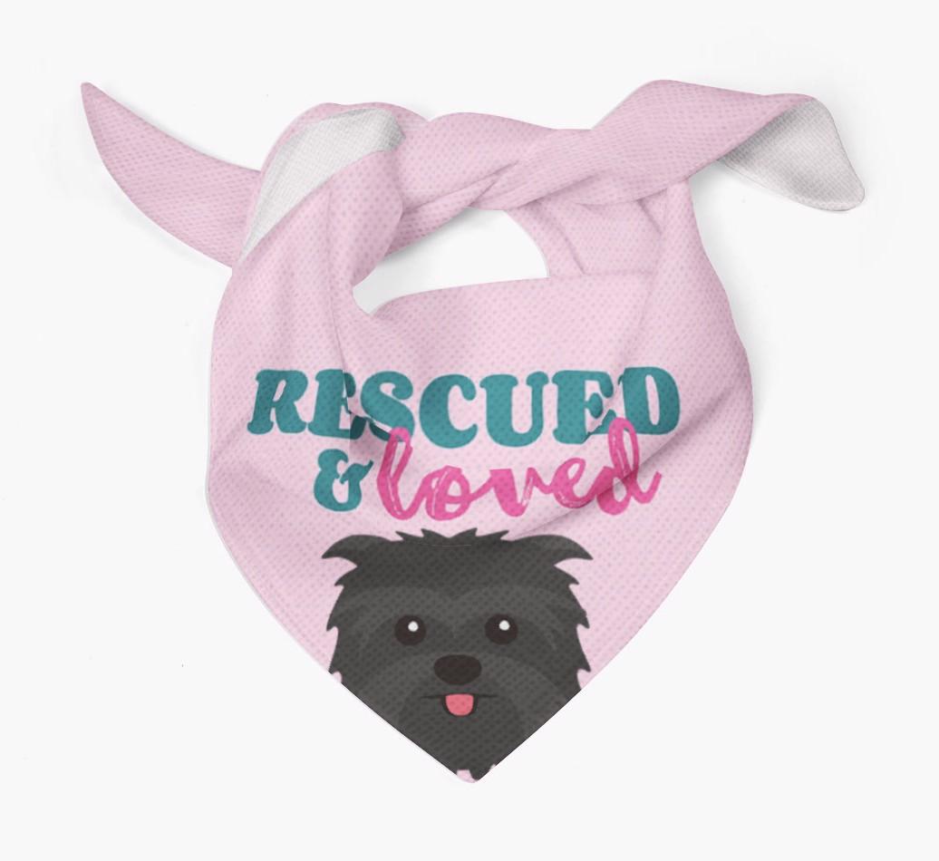 'Rescued and Loved' - Personalized {breedFullName} Bandana