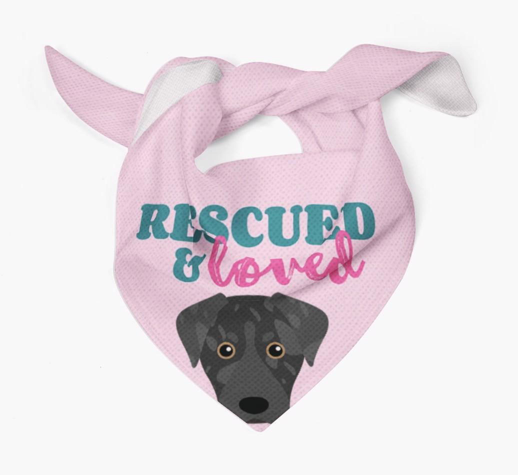 'Rescued and Loved' - Personalized {breedFullName} Bandana
