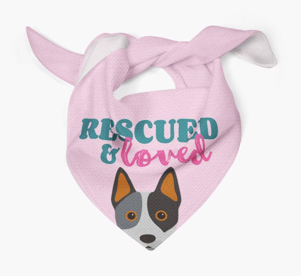 'Rescued and Loved' - Personalized {breedFullName} Bandana
