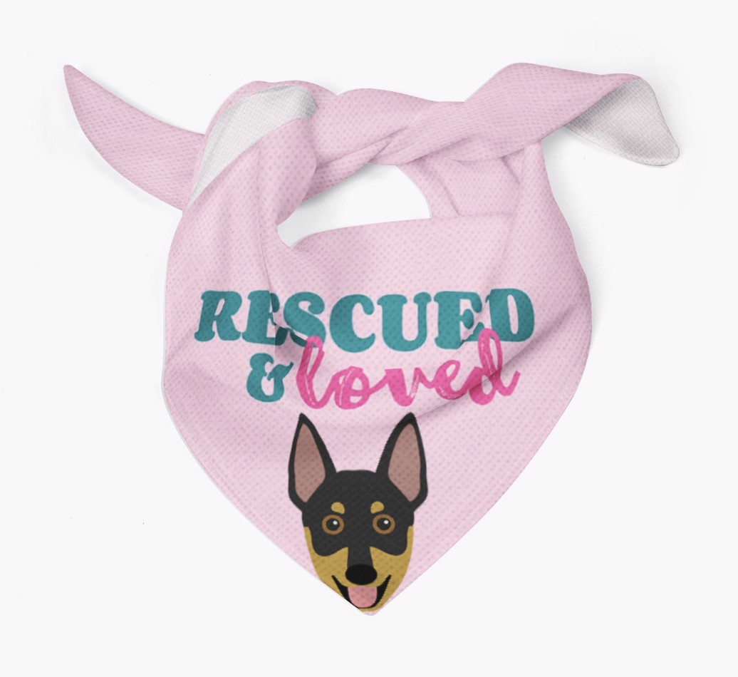 'Rescued and Loved' - Personalized {breedFullName} Bandana