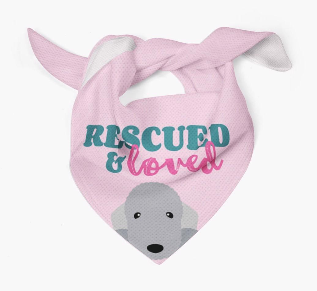 'Rescued and Loved' - Personalized {breedFullName} Bandana
