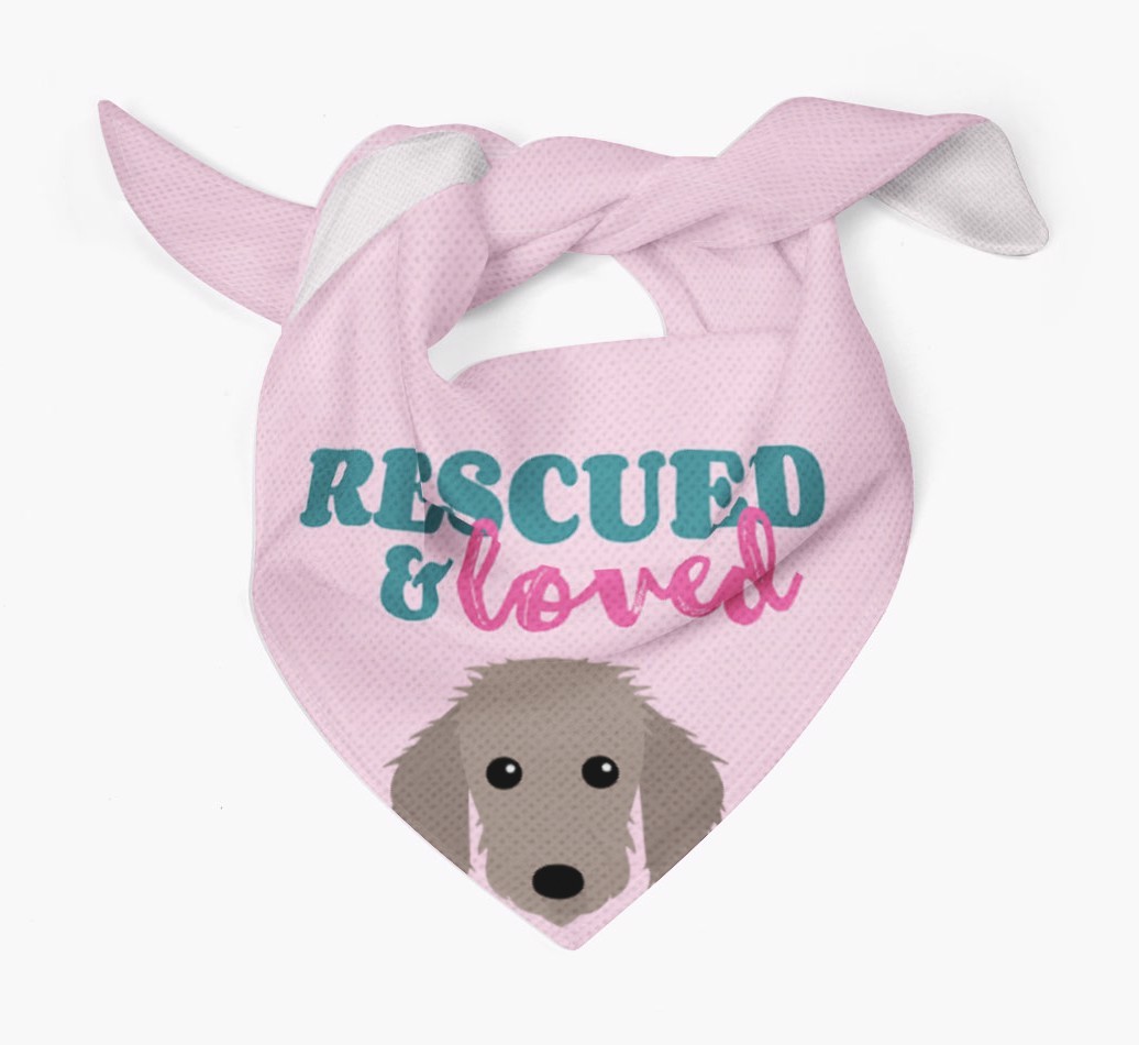 'Rescued and Loved' - Personalized {breedFullName} Bandana