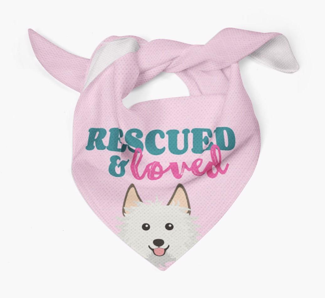 'Rescued and Loved' - Personalized {breedFullName} Bandana