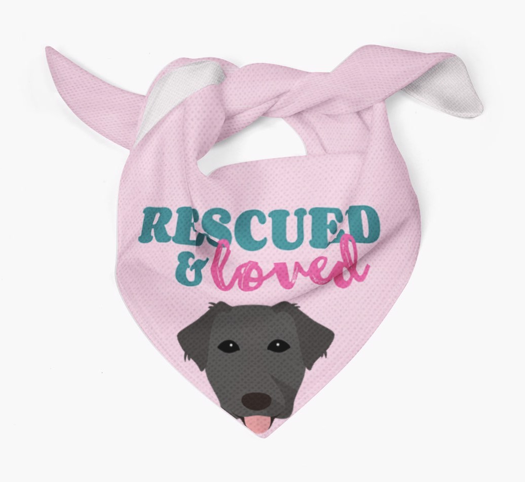 'Rescued and Loved' - Personalized {breedFullName} Bandana