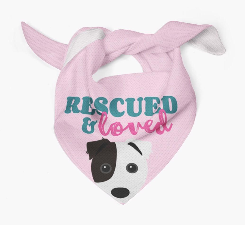 'Rescued and Loved' - Personalized {breedFullName} Bandana