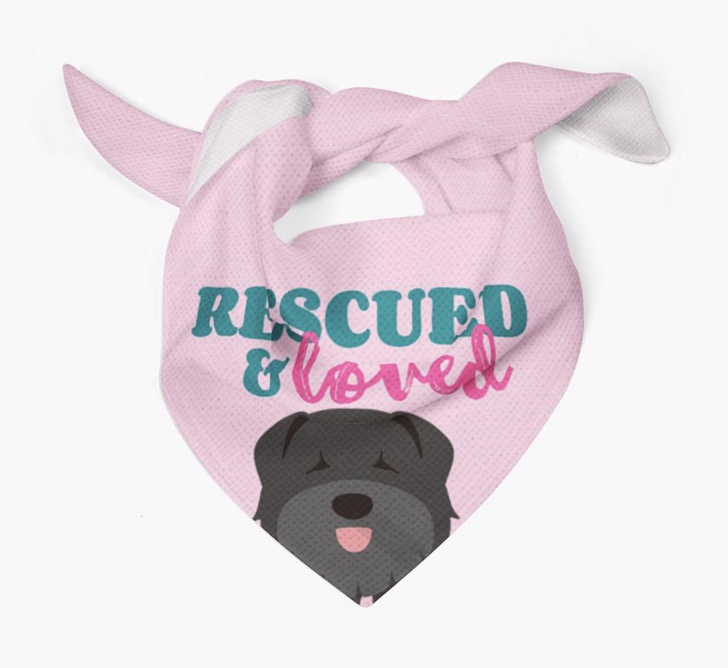 'Rescued and Loved' - Personalized {breedFullName} Bandana