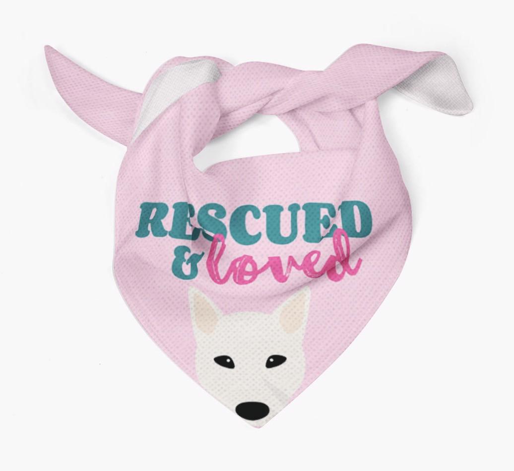 'Rescued and Loved' - Personalized {breedFullName} Bandana