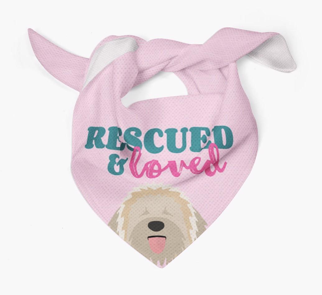 'Rescued and Loved' - Personalized {breedFullName} Bandana