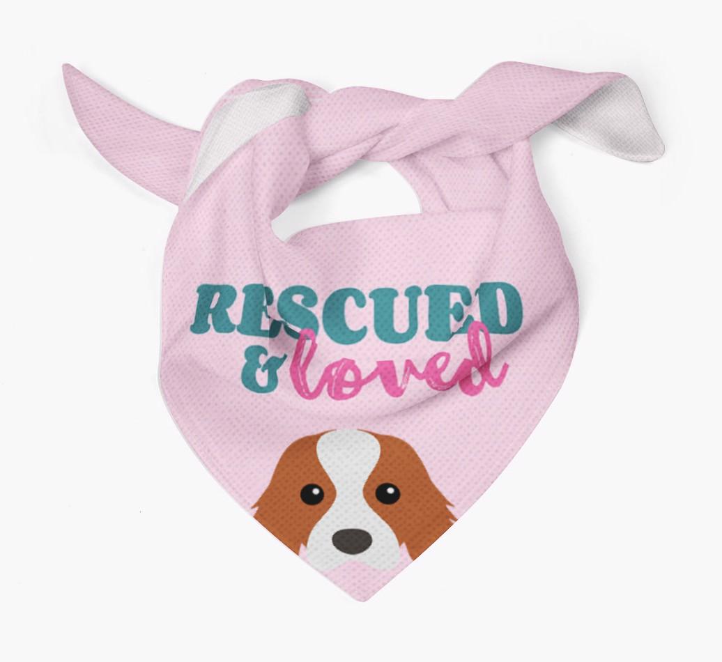 'Rescued and Loved' - Personalized {breedFullName} Bandana