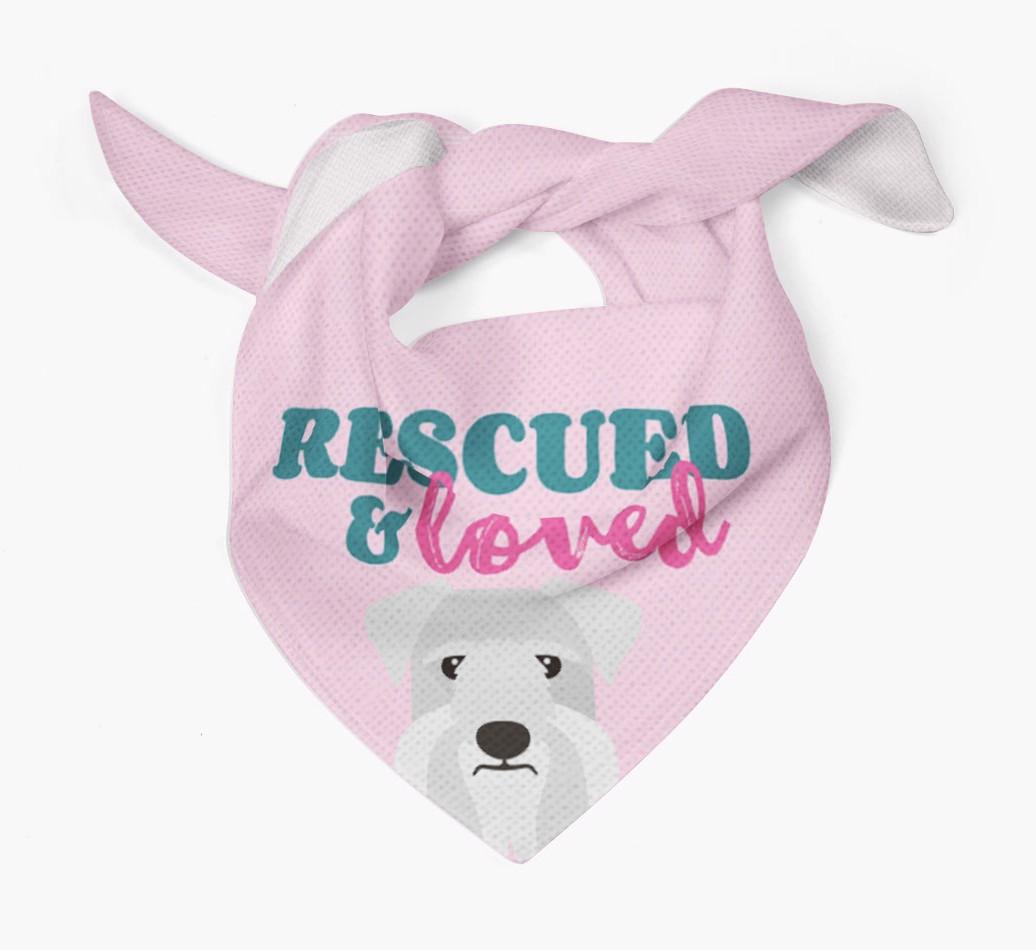 'Rescued and Loved' - Personalized {breedFullName} Bandana