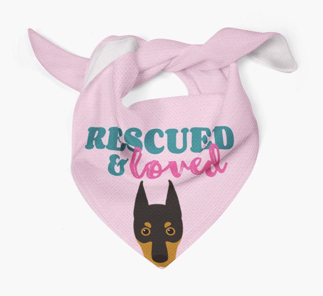 'Rescued and Loved' - Personalized {breedFullName} Bandana