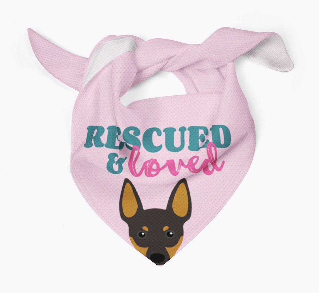 'Rescued and Loved' - Personalized {breedFullName} Bandana