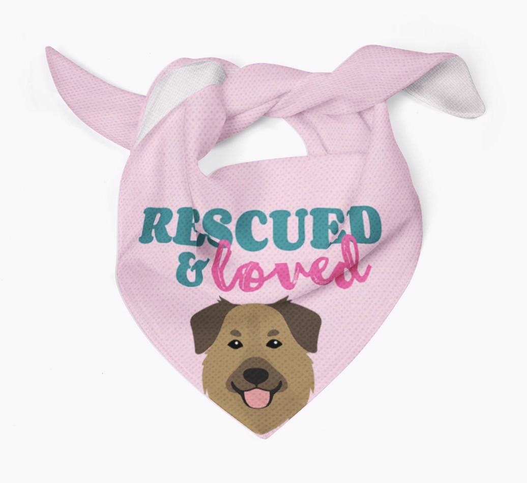 'Rescued and Loved' - Personalized {breedFullName} Bandana
