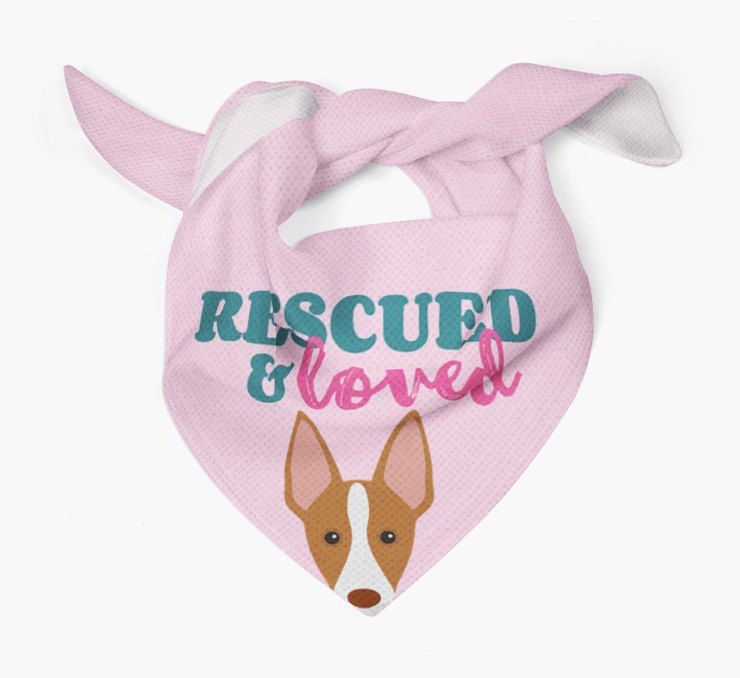'Rescued and Loved' - Personalized {breedFullName} Bandana