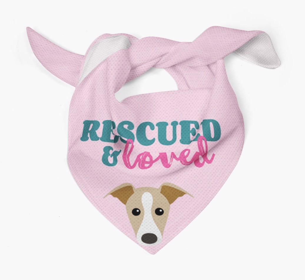 'Rescued and Loved' - Personalized {breedFullName} Bandana
