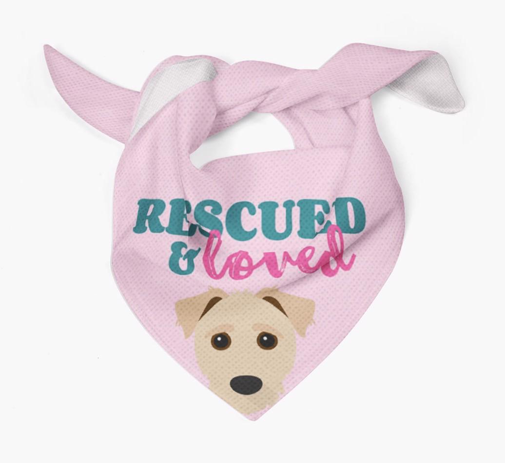 'Rescued and Loved' - Personalized {breedFullName} Bandana