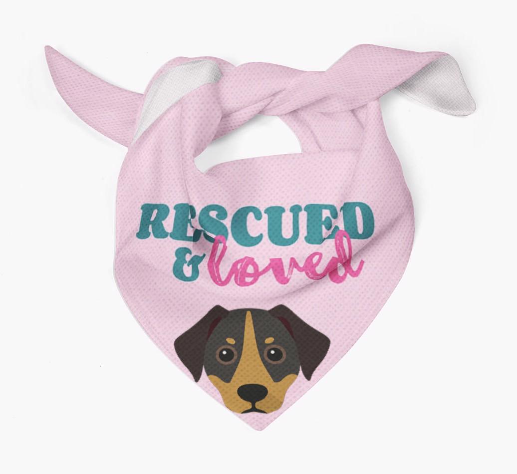 'Rescued and Loved' - Personalized {breedFullName} Bandana