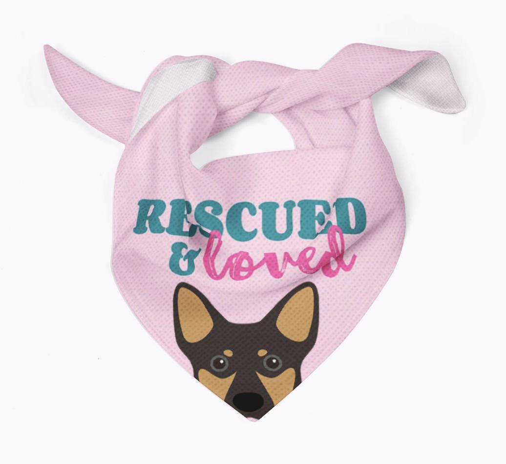 'Rescued and Loved' - Personalized {breedFullName} Bandana