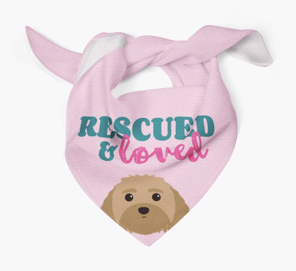 'Rescued and Loved' - Personalized {breedFullName} Bandana