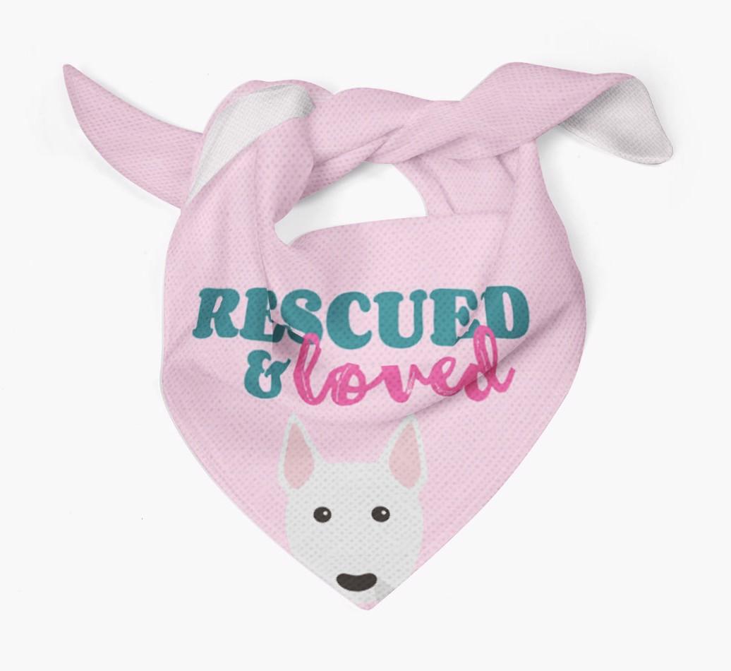 'Rescued and Loved' - Personalized {breedFullName} Bandana