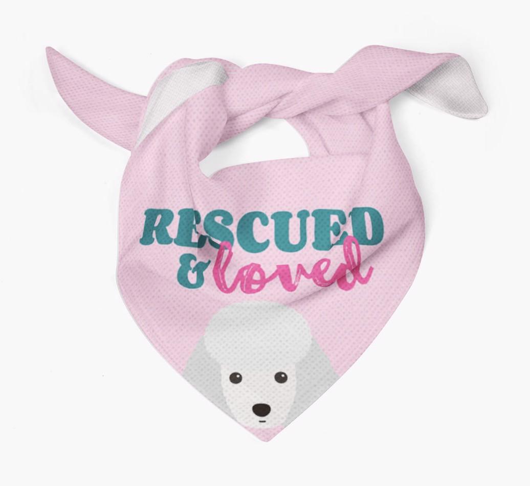 'Rescued and Loved' - Personalized {breedFullName} Bandana