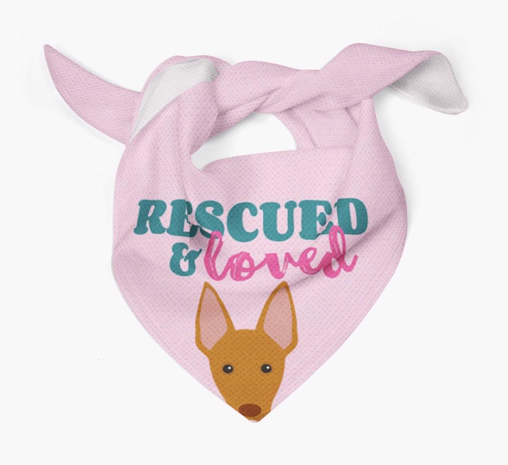'Rescued and Loved' - Personalised {breedFullName} Bandana