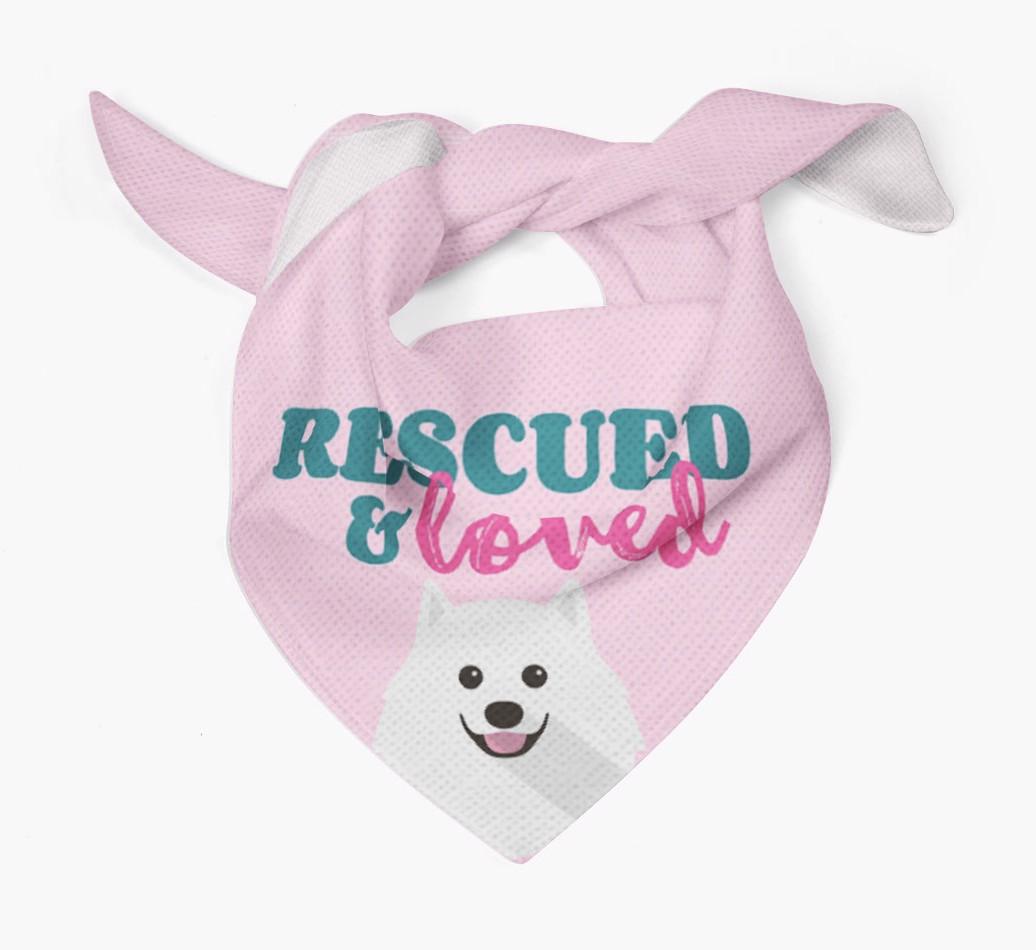 'Rescued and Loved' - Personalized {breedFullName} Bandana