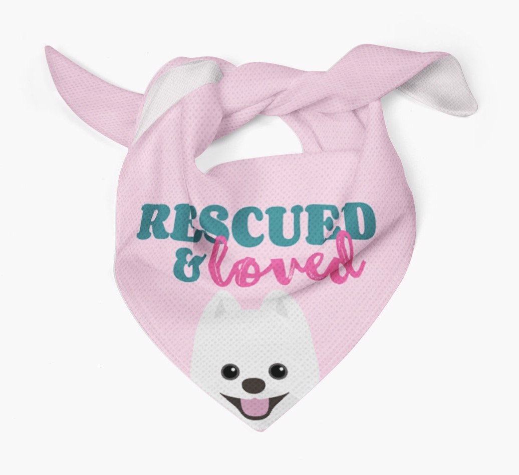 'Rescued and Loved' - Personalized {breedFullName} Bandana
