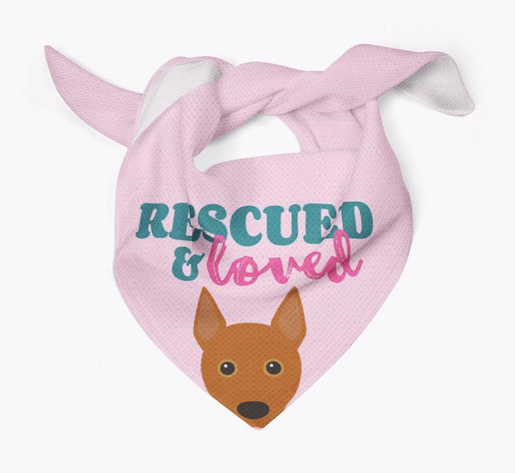 'Rescued and Loved' - Personalized {breedFullName} Bandana