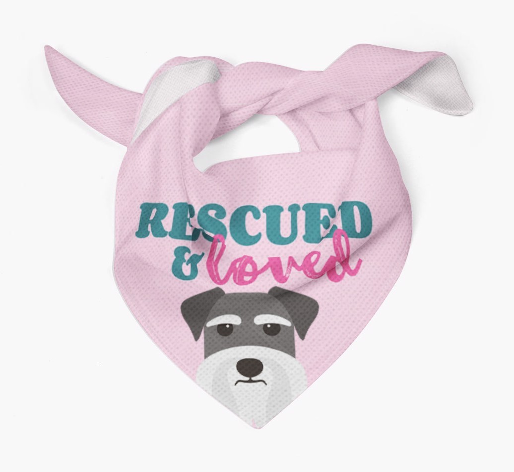 'Rescued and Loved' - Personalized {breedFullName} Bandana