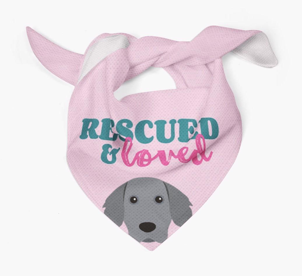 'Rescued and Loved' - Personalized {breedFullName} Bandana