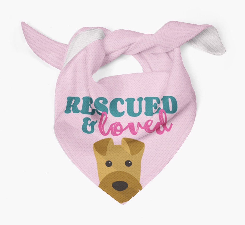 'Rescued and Loved' - Personalized {breedFullName} Bandana