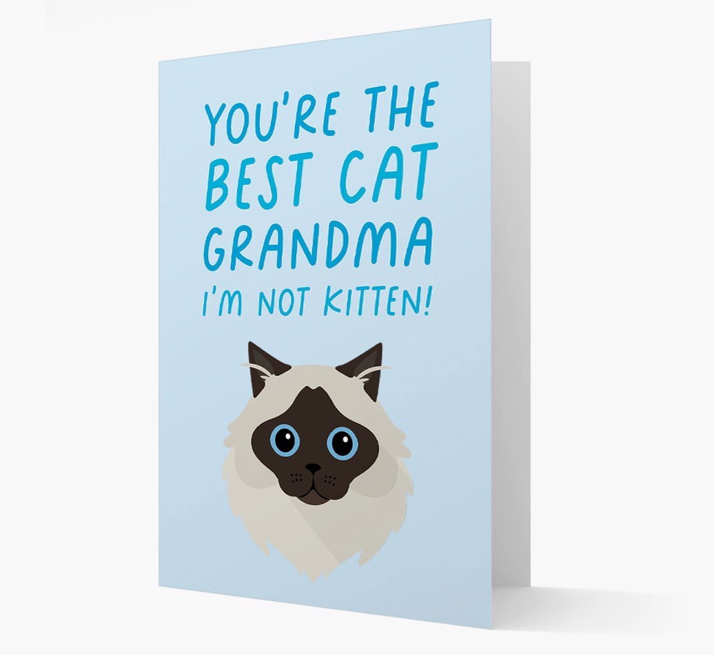 'Best Cat Grandma' - Personalised {breedCommonName} Card