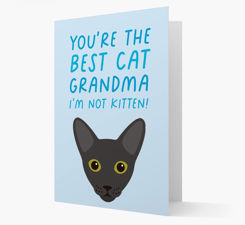 'Best Cat Grandma' - Personalised {breedCommonName} Card