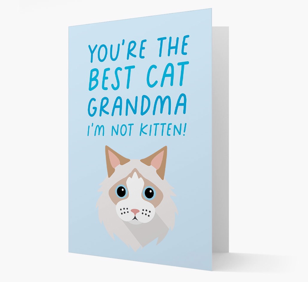 'Best Cat Grandma' - Personalised {breedCommonName} Card