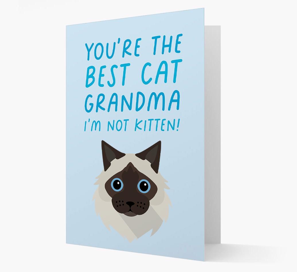 'Best Cat Grandma' - Personalized {breedCommonName} Card