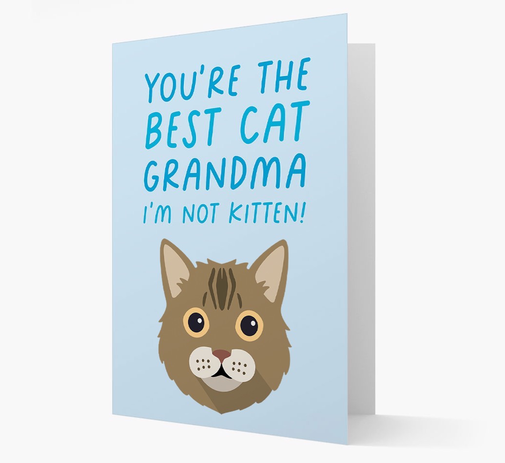 'Best Cat Grandma' - Personalised {breedCommonName} Card