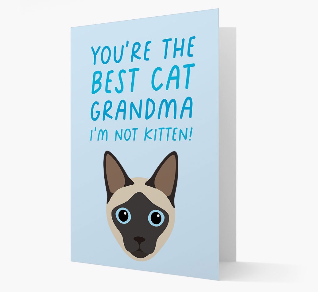 'Best Cat Grandma' - Personalised {breedCommonName} Card