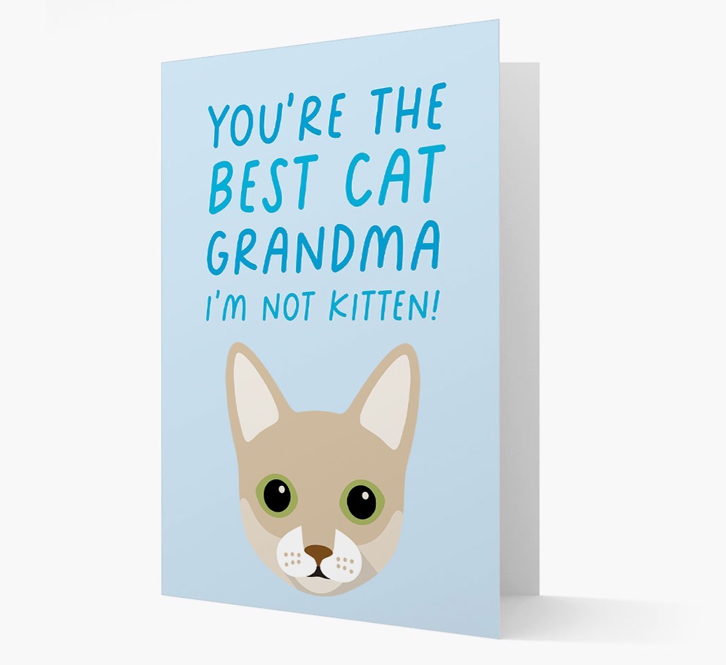 'Best Cat Grandma' - Personalised {breedCommonName} Card