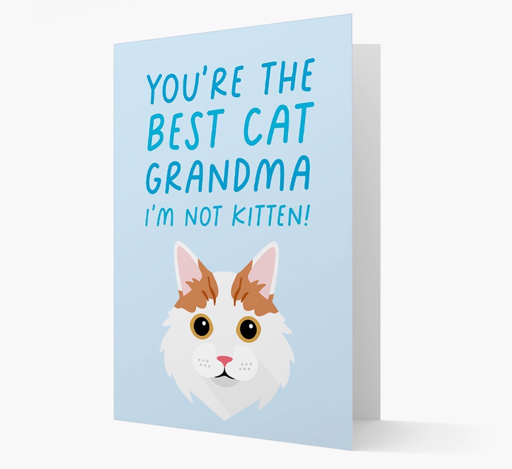 'Best Cat Grandma' - Personalised {breedCommonName} Card