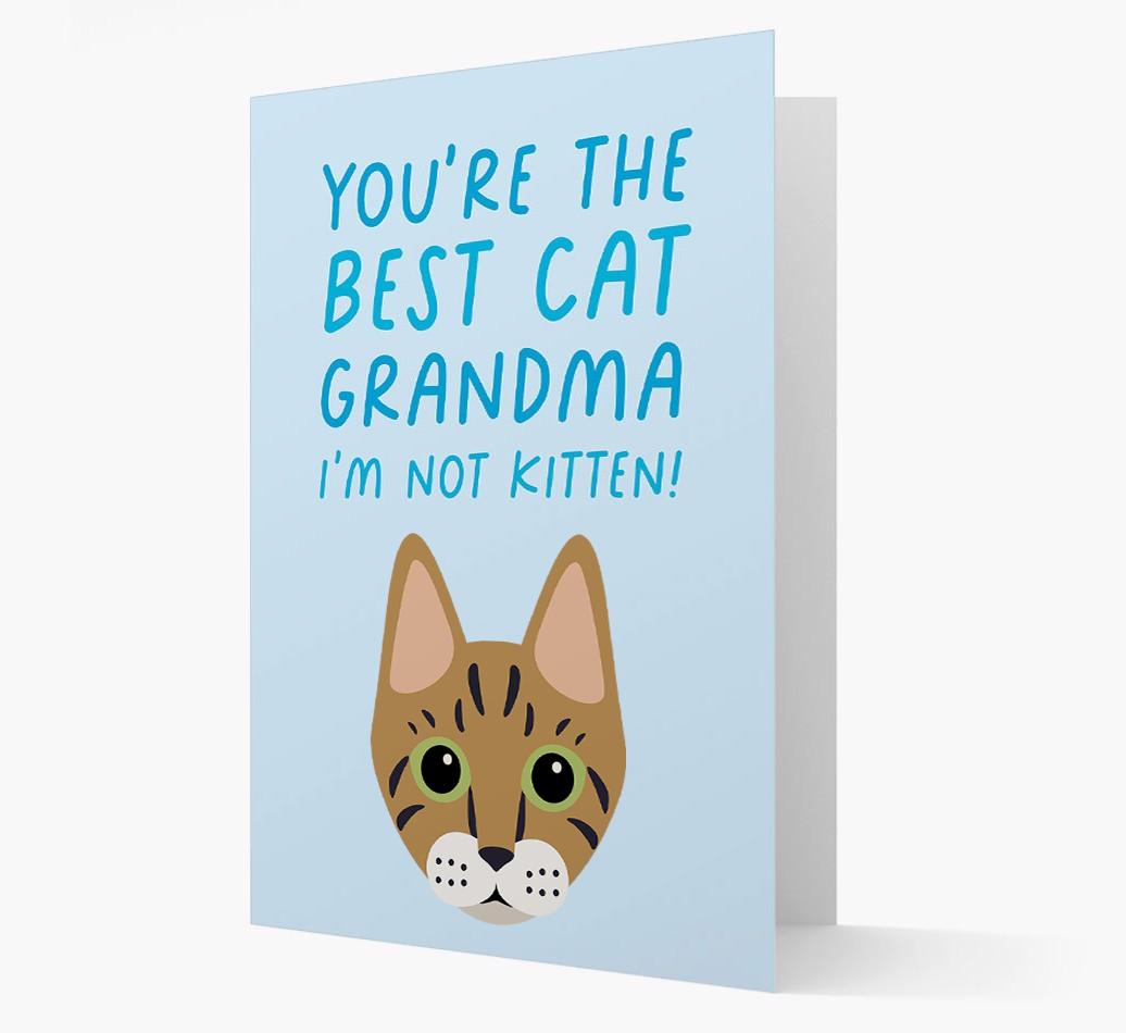 'Best Cat Grandma' - Personalized {breedCommonName} Card