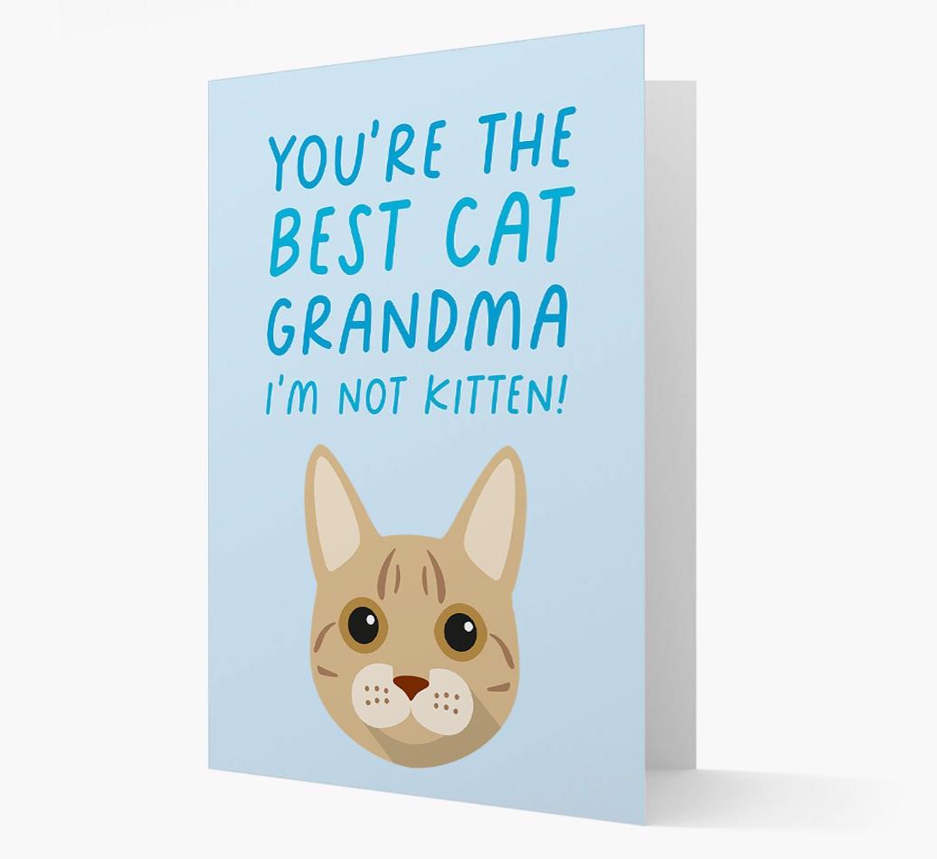 'Best Cat Grandma' - Personalized {breedCommonName} Card