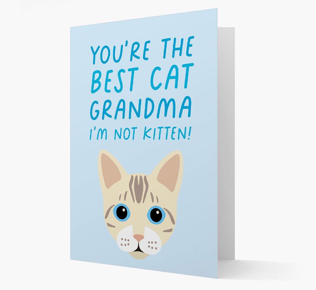'Best Cat Grandma' - Personalized {breedCommonName} Card