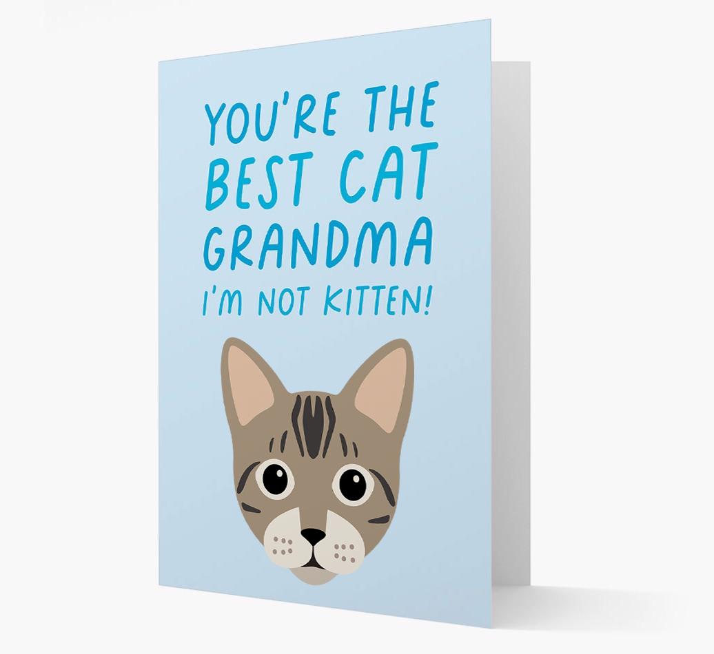 'Best Cat Grandma' - Personalized {breedCommonName} Card