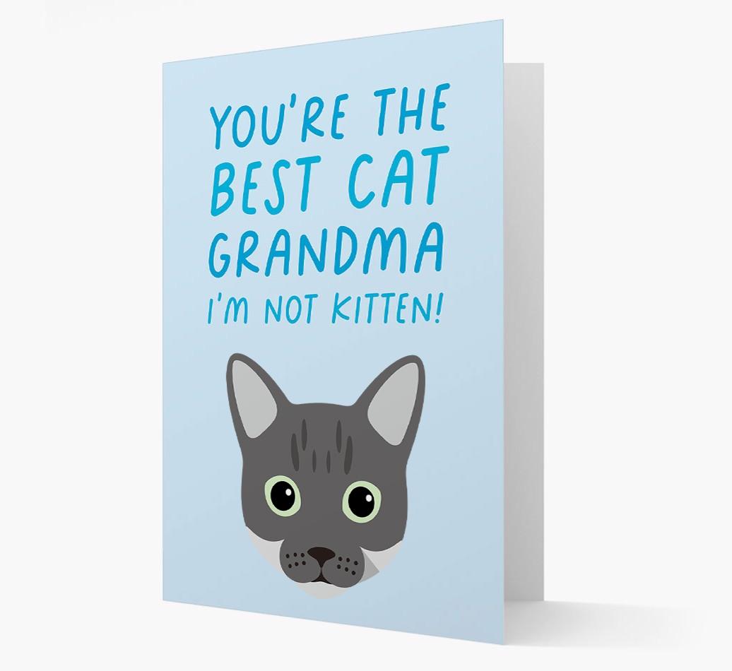 'Best Cat Grandma' - Personalized {breedCommonName} Card